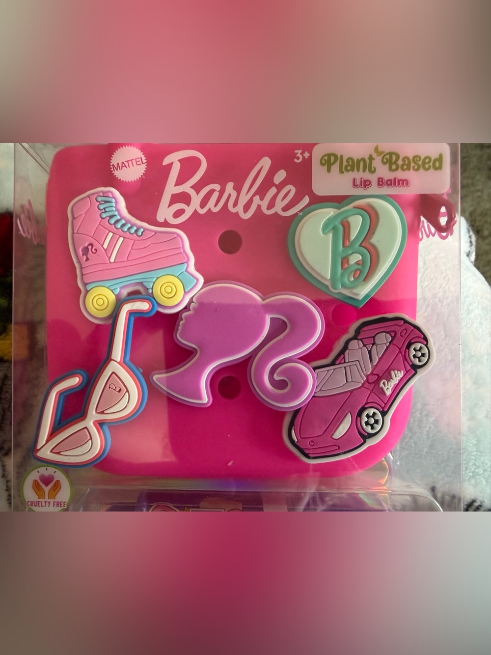 Barbie Lip Balm Duo & Mini Croc Charm Bag Set